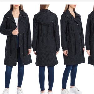 Star Jacquard Raincoat with Removable Hood.